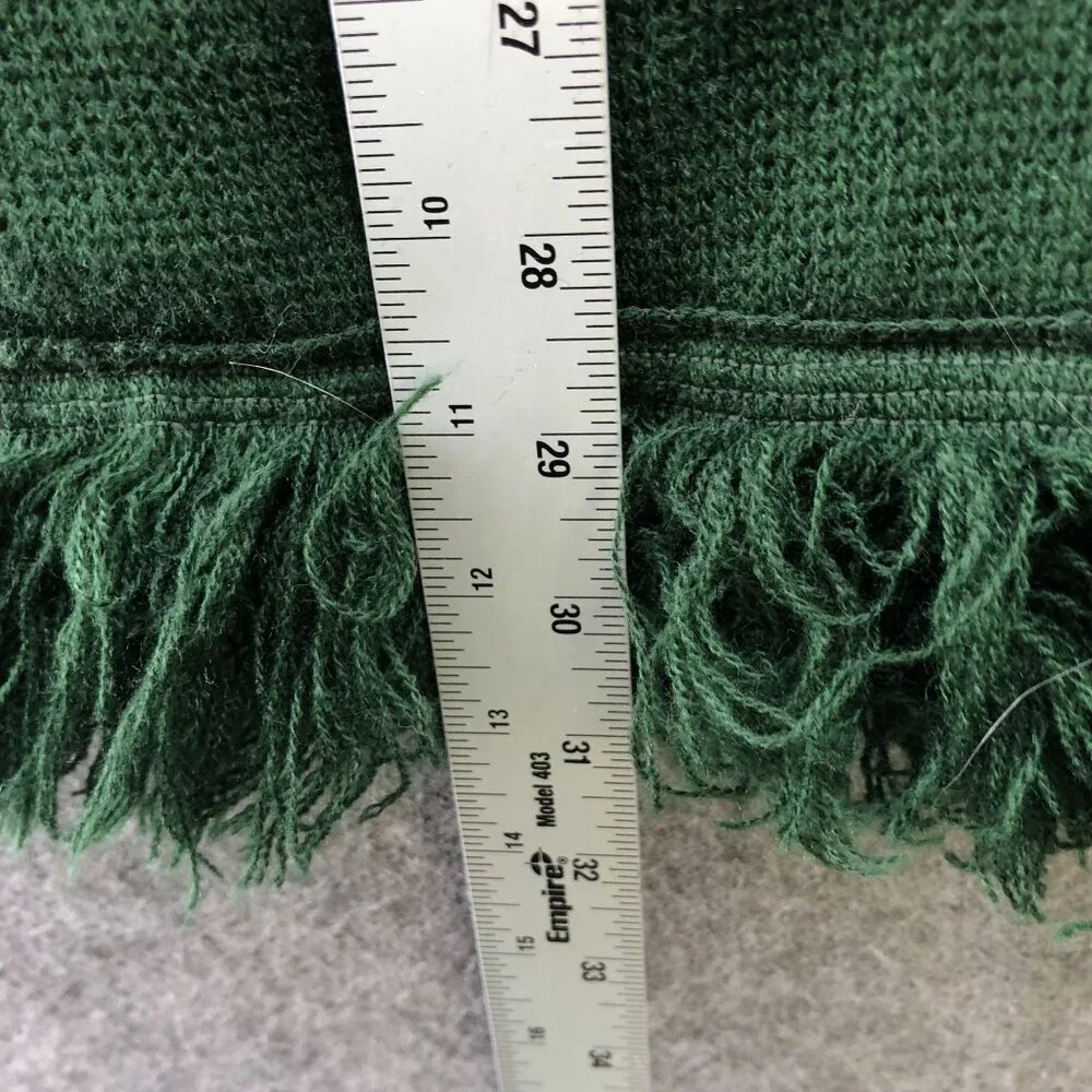Harry Potter Slytherin Scarf Green Fringe Rectangle One Size Knit‎ Costume